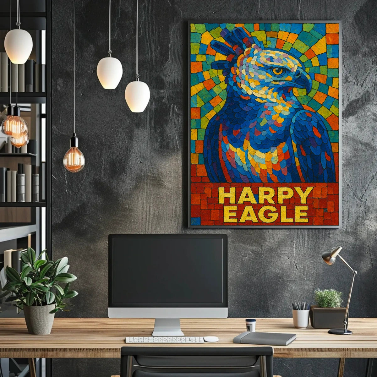 Harpy Eagle Mosaic Poster