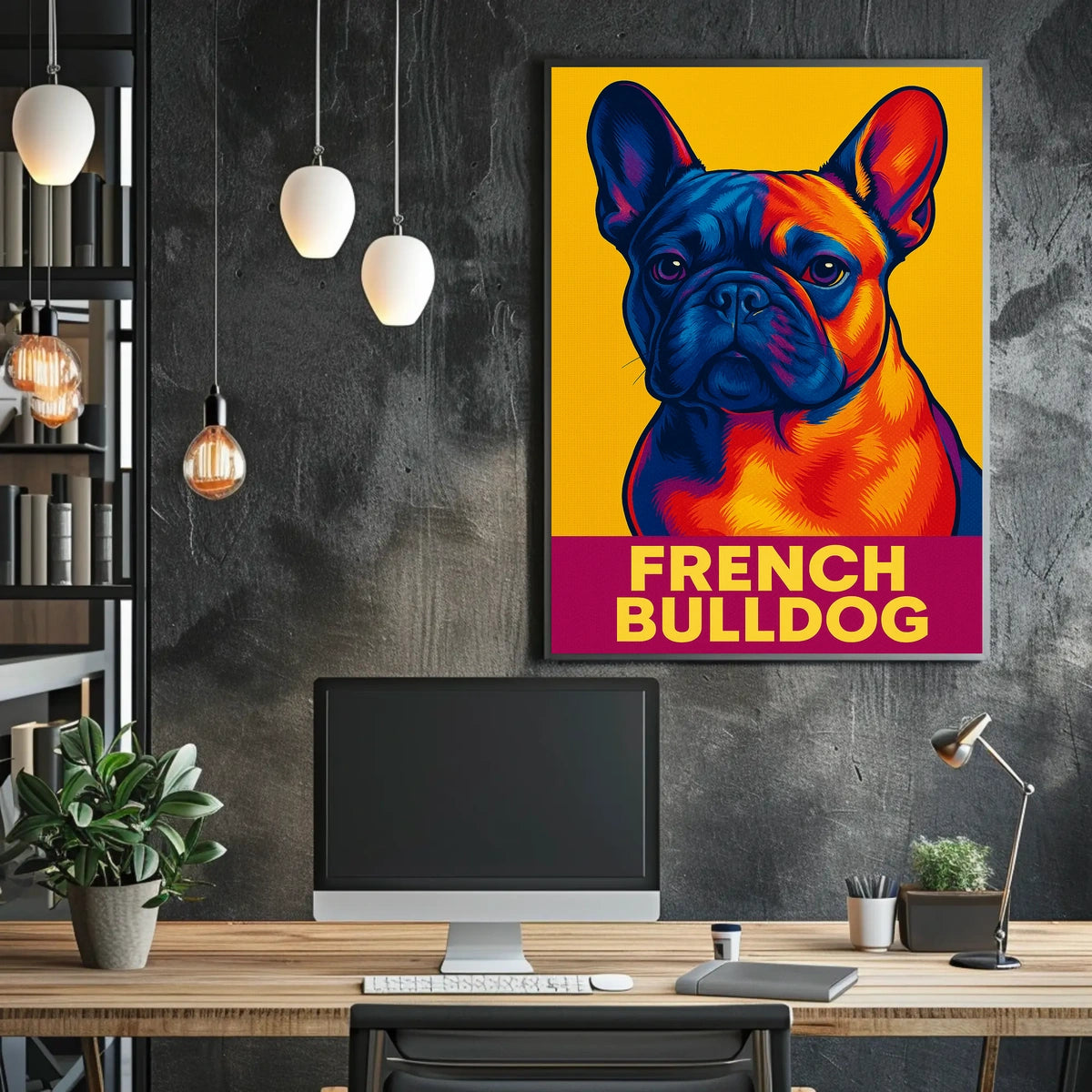French Bulldog Pop Art Poster