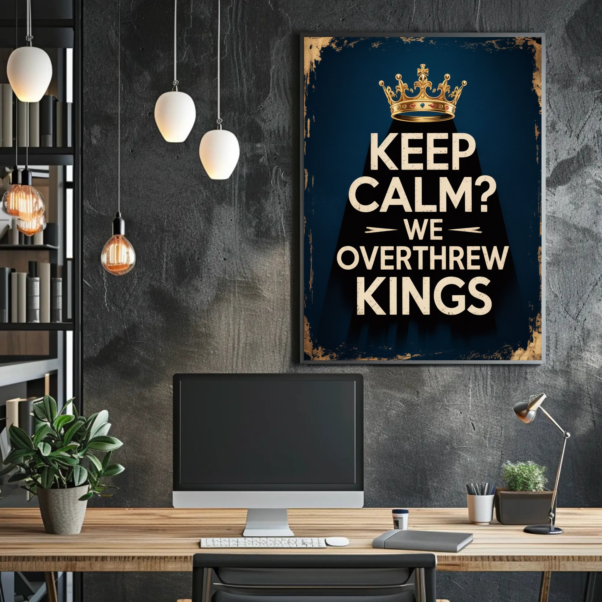 Revolutionary Crown Poster: A Bold Political Statement Poster