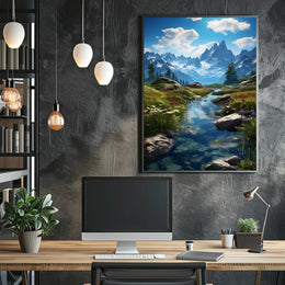 Majestic Mountain Landscape Poster