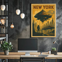 New York Futuristic Vision Poster