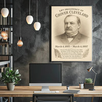 Grover Cleveland 24th President Sketch Poster Art Print PosterGoat