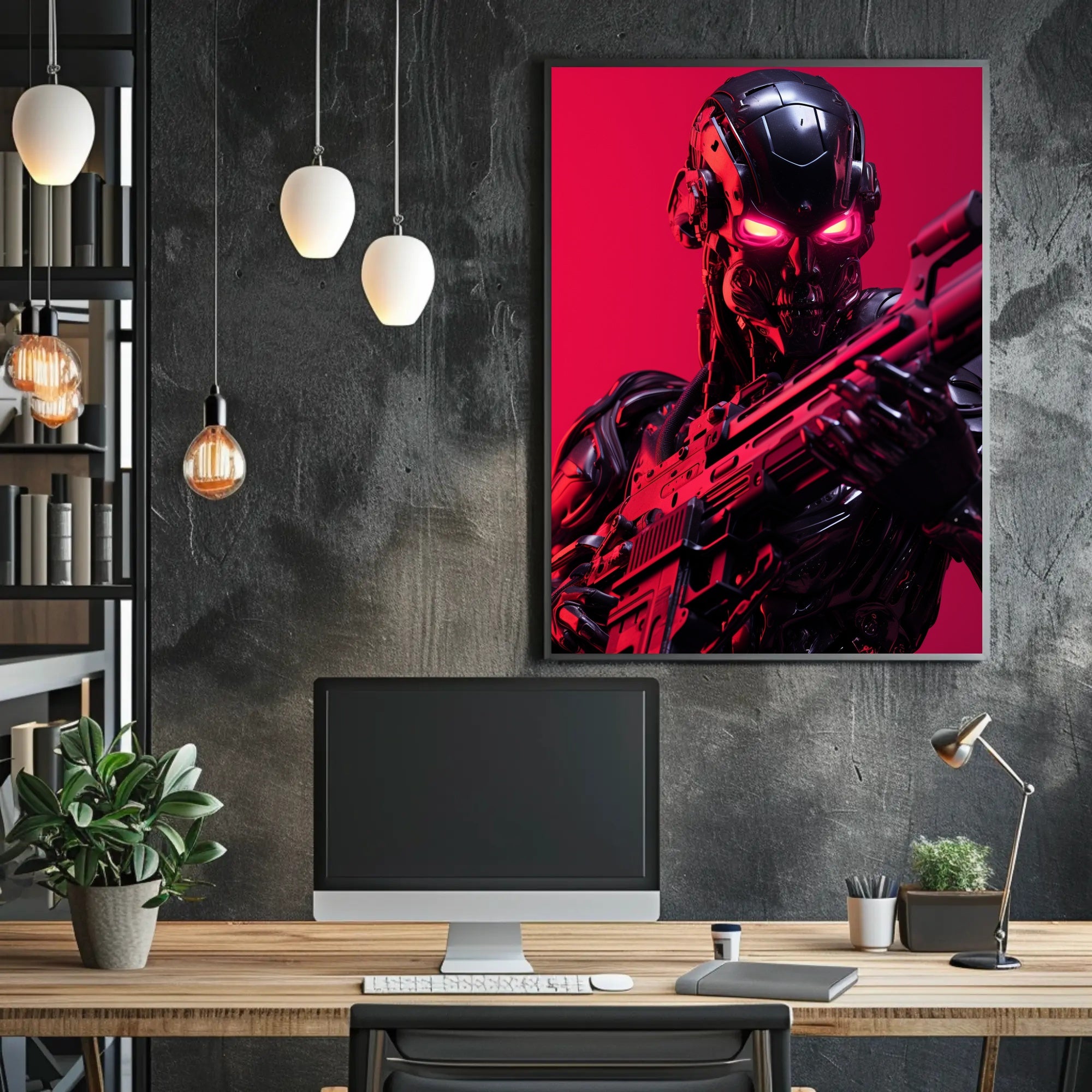 Cybernetic Warrior Poster PosterGoat