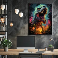 Roaring Prehistoric Majesty Poster PosterGoat