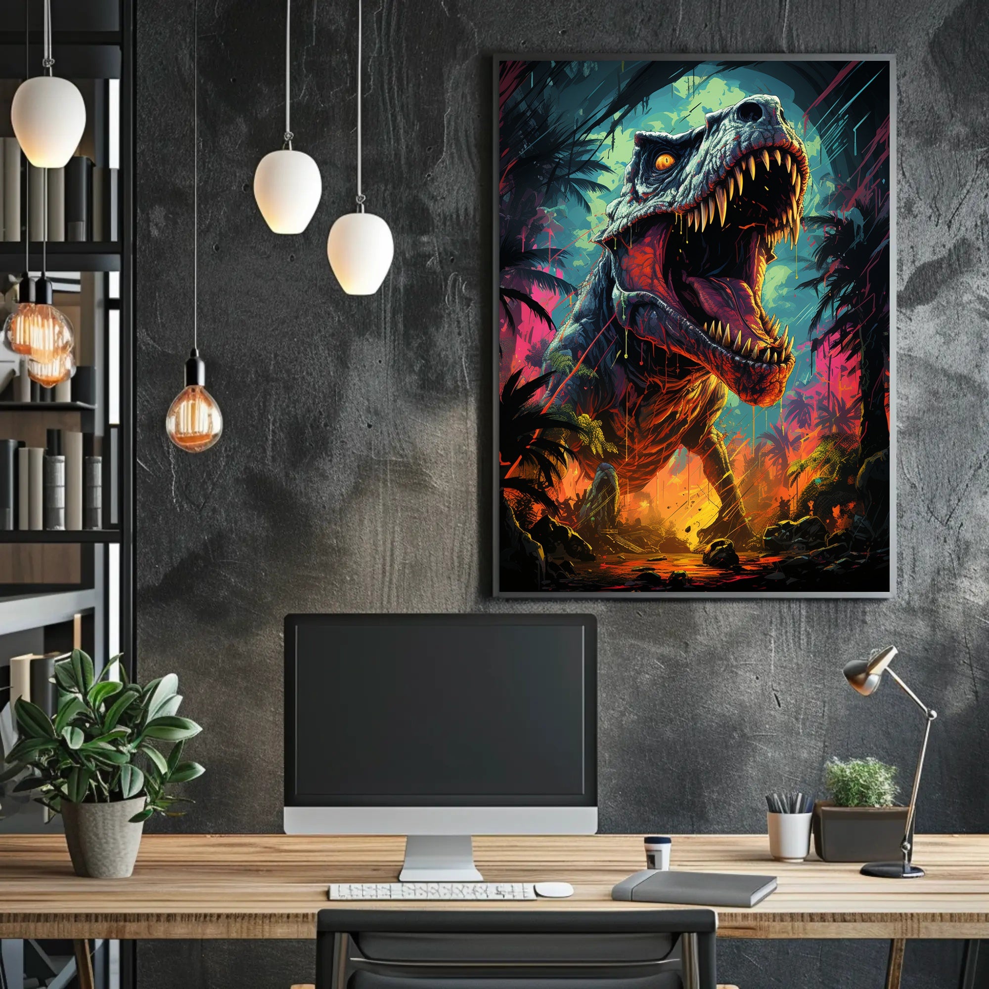Roaring Prehistoric Majesty Poster PosterGoat