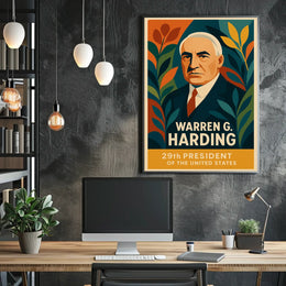 Harding Vintage Patriotic Art Deco Collector Poster