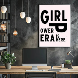 Girl Power Era Feminist Motivational Quote Poster PosterGoat