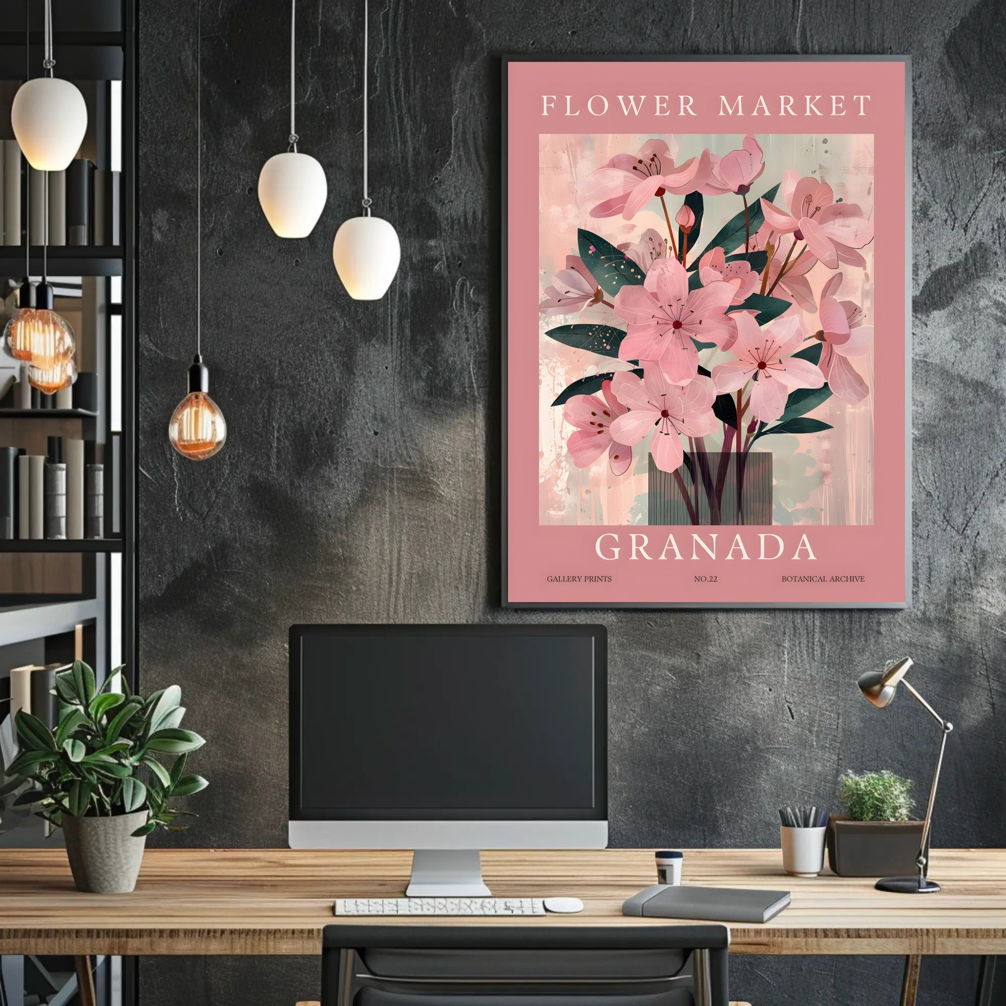 Flower Market Granada Poster