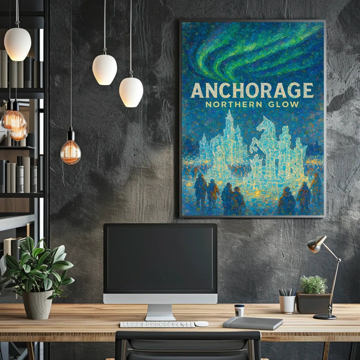 Anchorage Northern Glow Poster