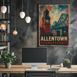 Allentown Skyline Urban Minimalist Poster