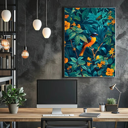 Vibrant Jungle Symphony Wall Art Print