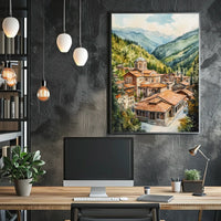 Bulgaria Rila Monastery Mountain View Poster
