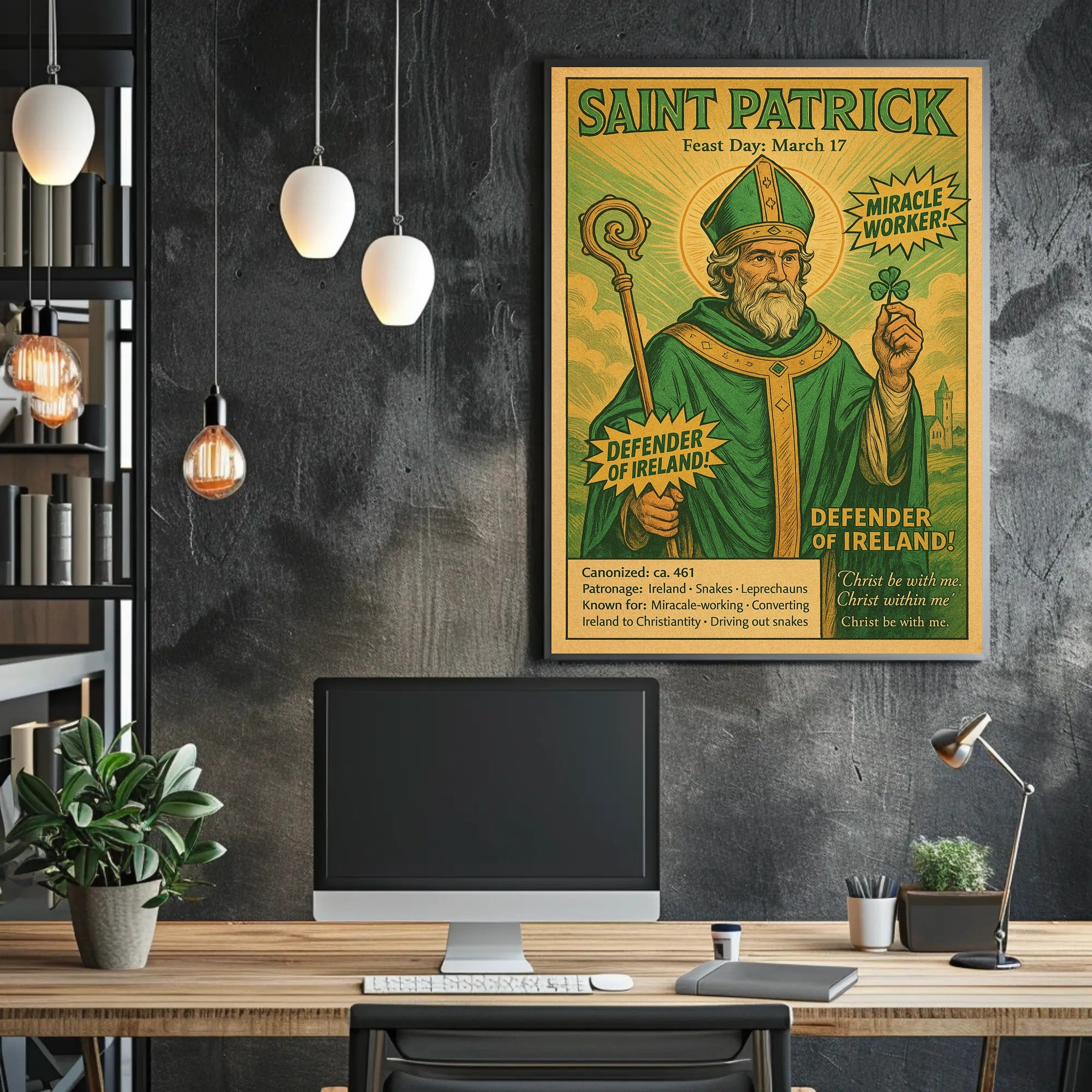 Saint Patrick – Defender of Ireland Poster PosterGoat