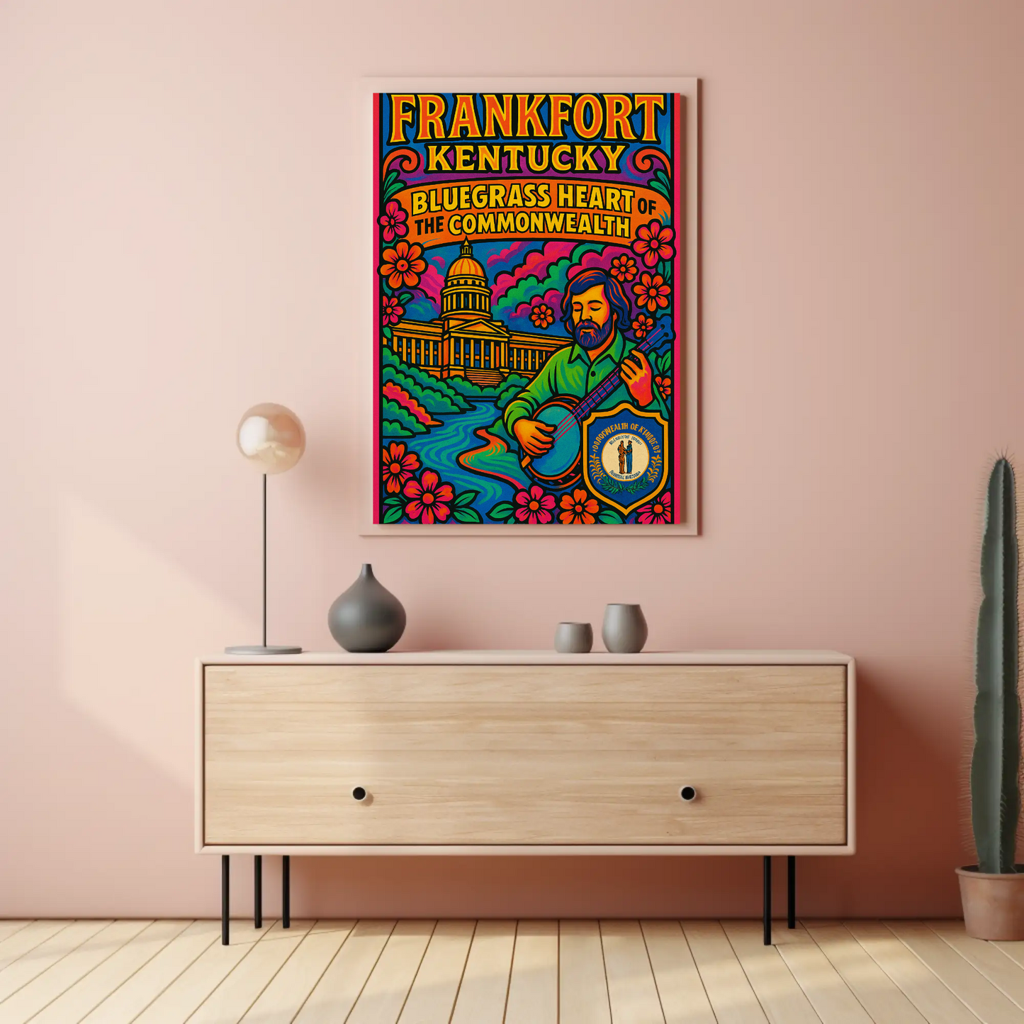 Frankfort Kentucky Bluegrass Capitol Travel Poster