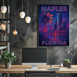 Naples, Florida Vibrant Cityscape Poster