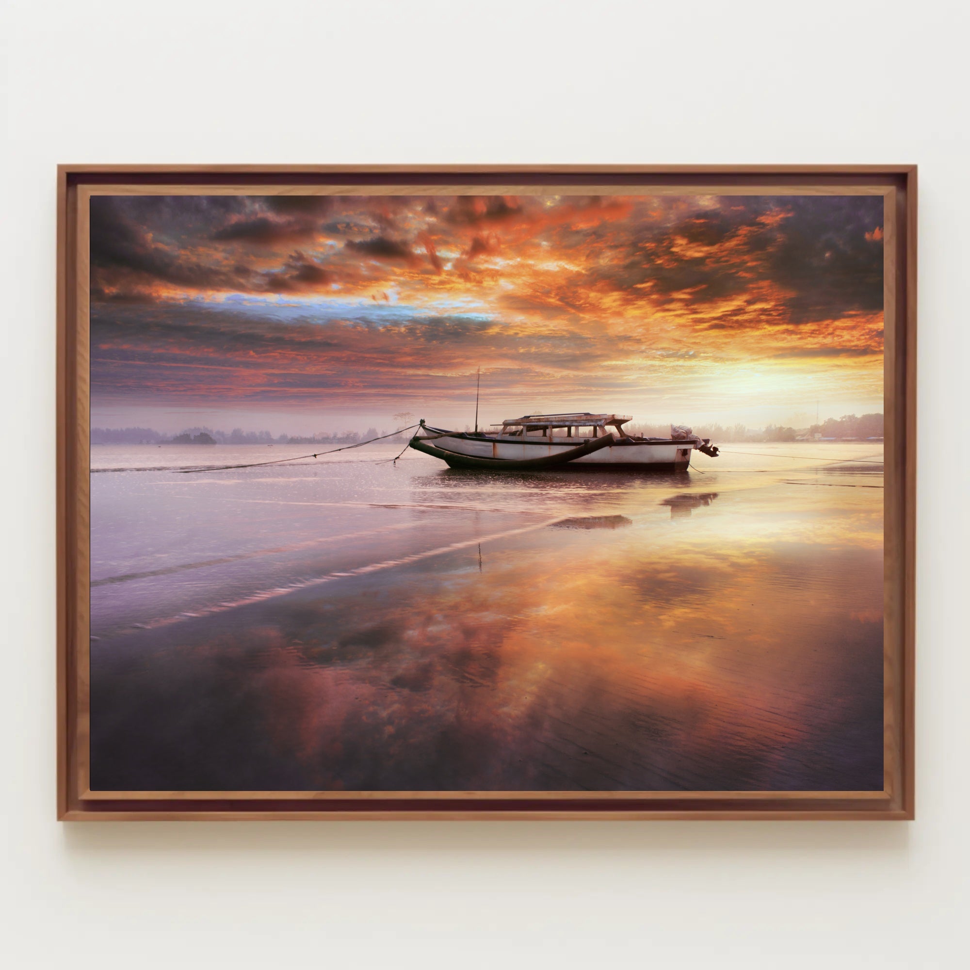 Tranquil Sunset Reflection Poster