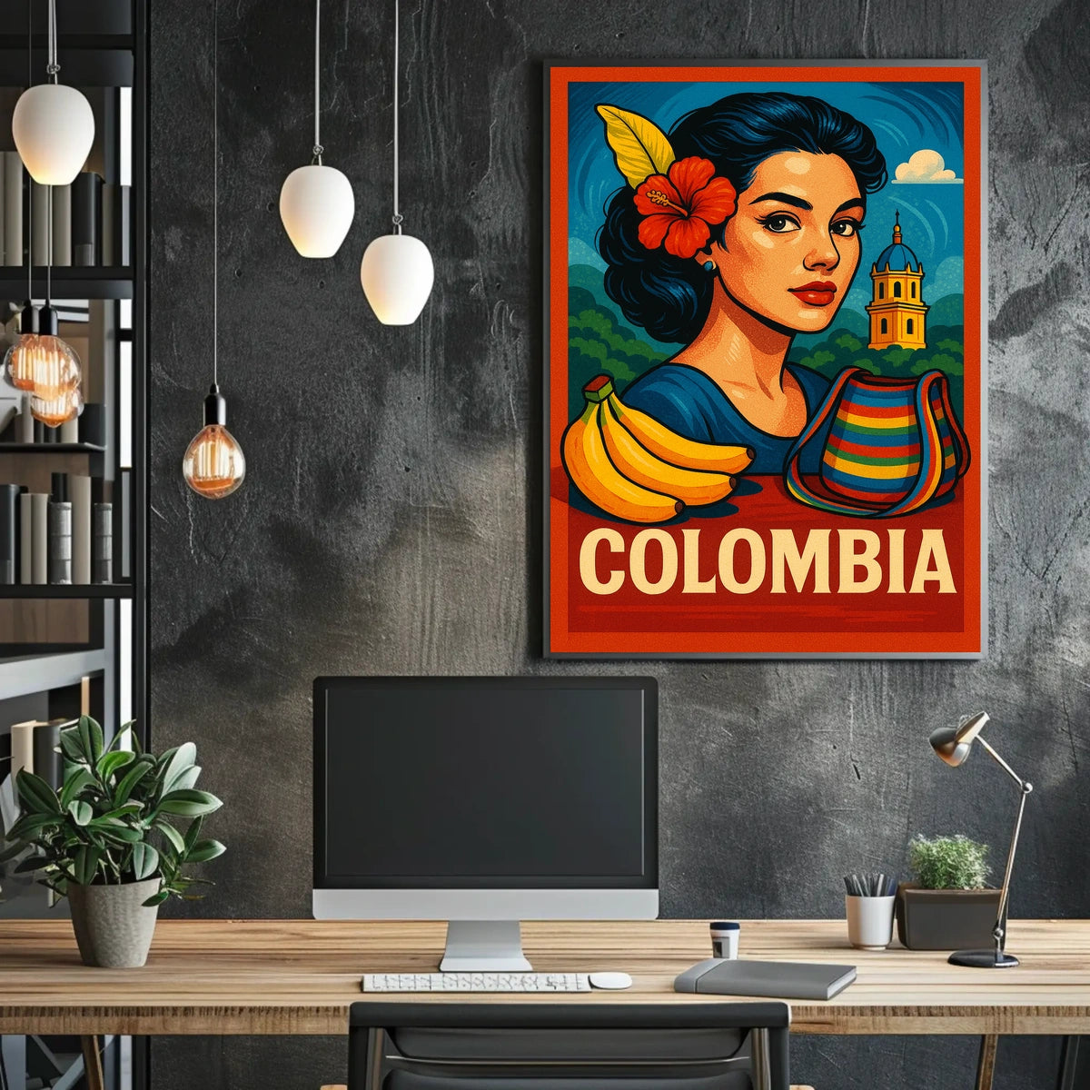 Vibrant Colombia Poster
