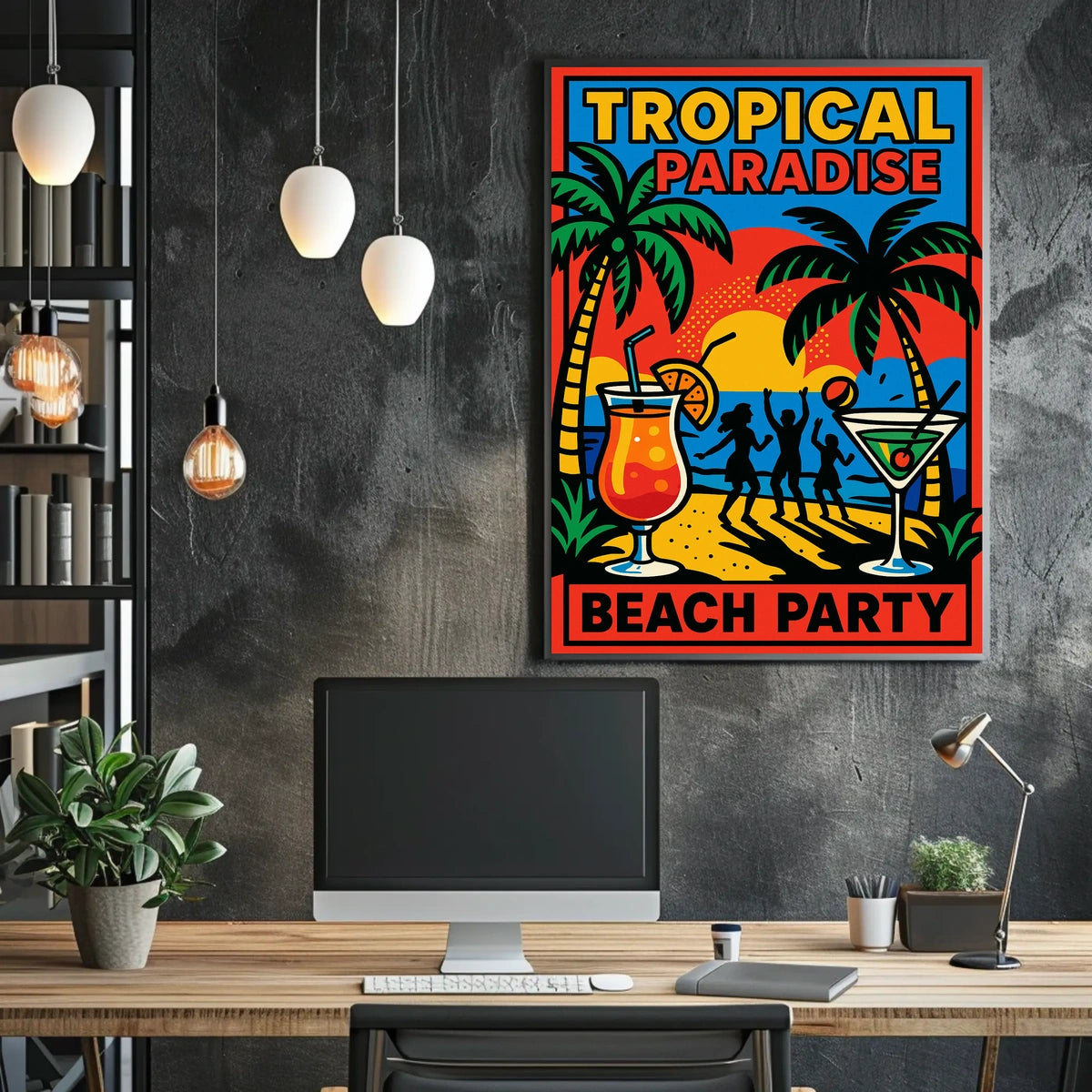 Tropical Paradise Beach Party Poster