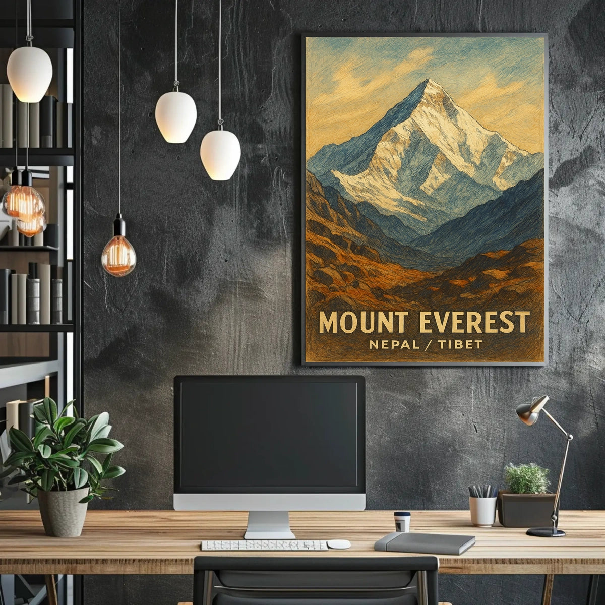 Mount Everest Vintage Travel Nostalgic Poster