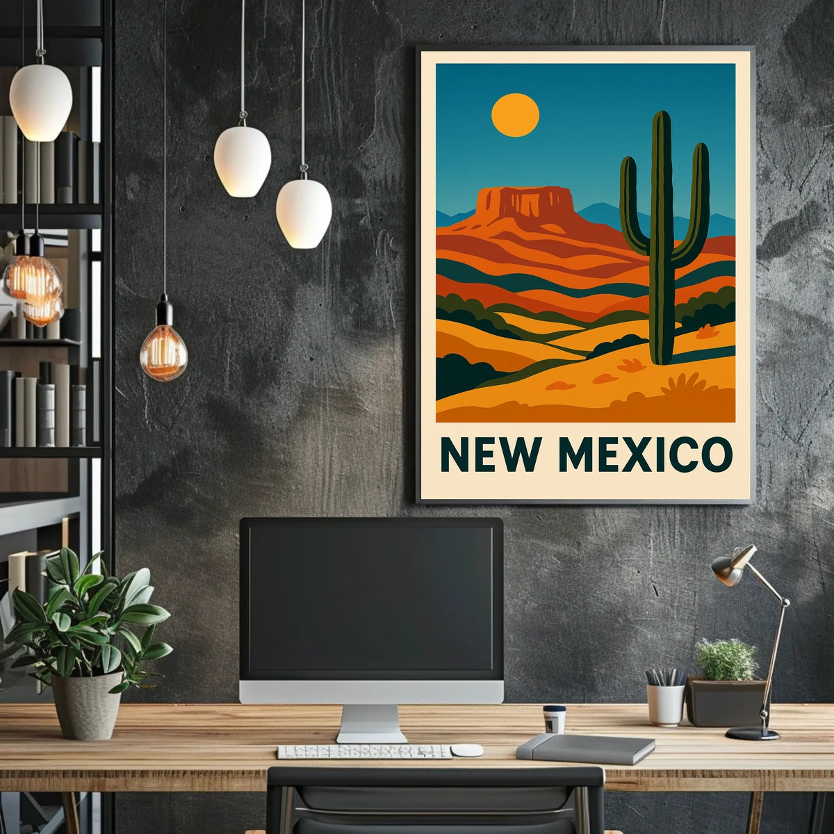 New Mexico Desert Landscape Poster
