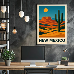 New Mexico Desert Landscape Poster