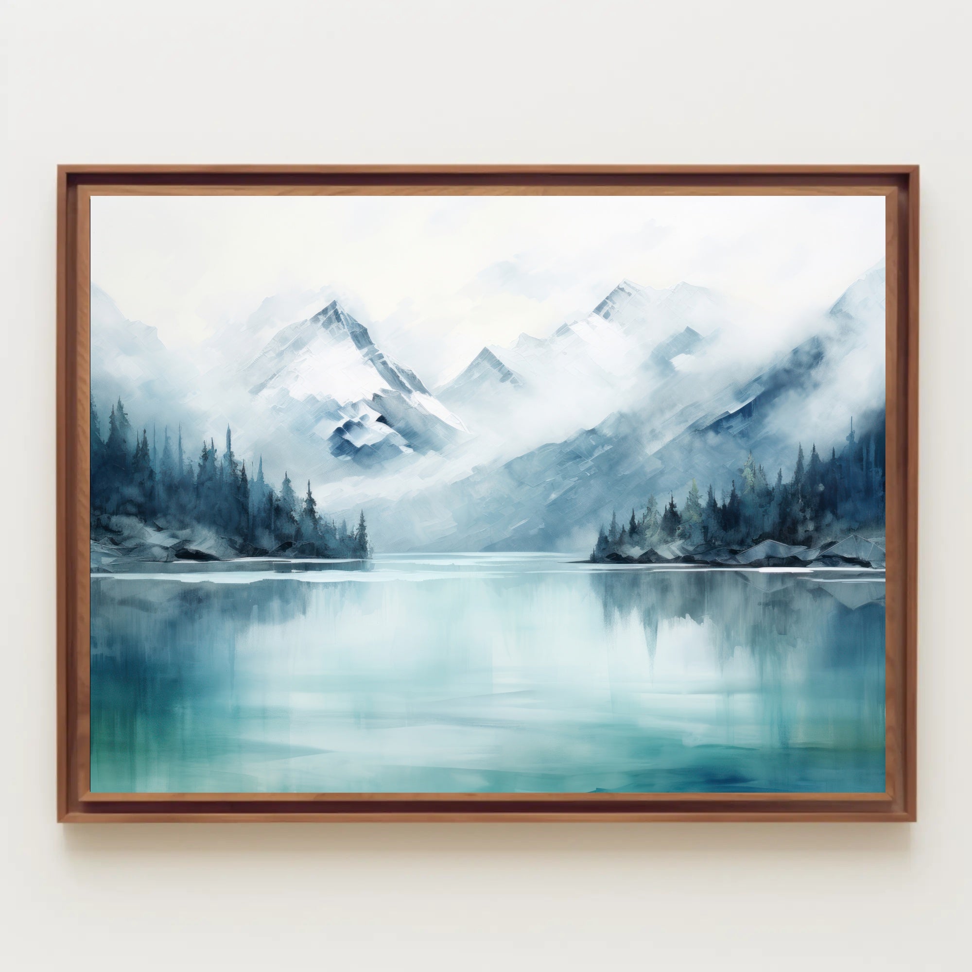 Serene Mountain Reflections Poster