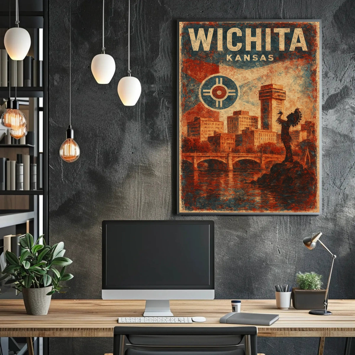 Wichita Skyline Wanderlust Photography Realism Poster