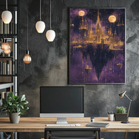 Mystical Floating Cityscape in a Fantasy or Mythology Poster