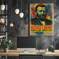 Ulysses S. Grant 18th President of the United States Street Art Mashup Poster