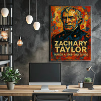 Zachary Taylor 12th President of the United States Glitch Hop Art Poster