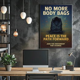 Peaceful Anti-War Poster: No More Body Bags