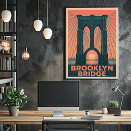 Brooklyn Bridge Elegance Travel Poster