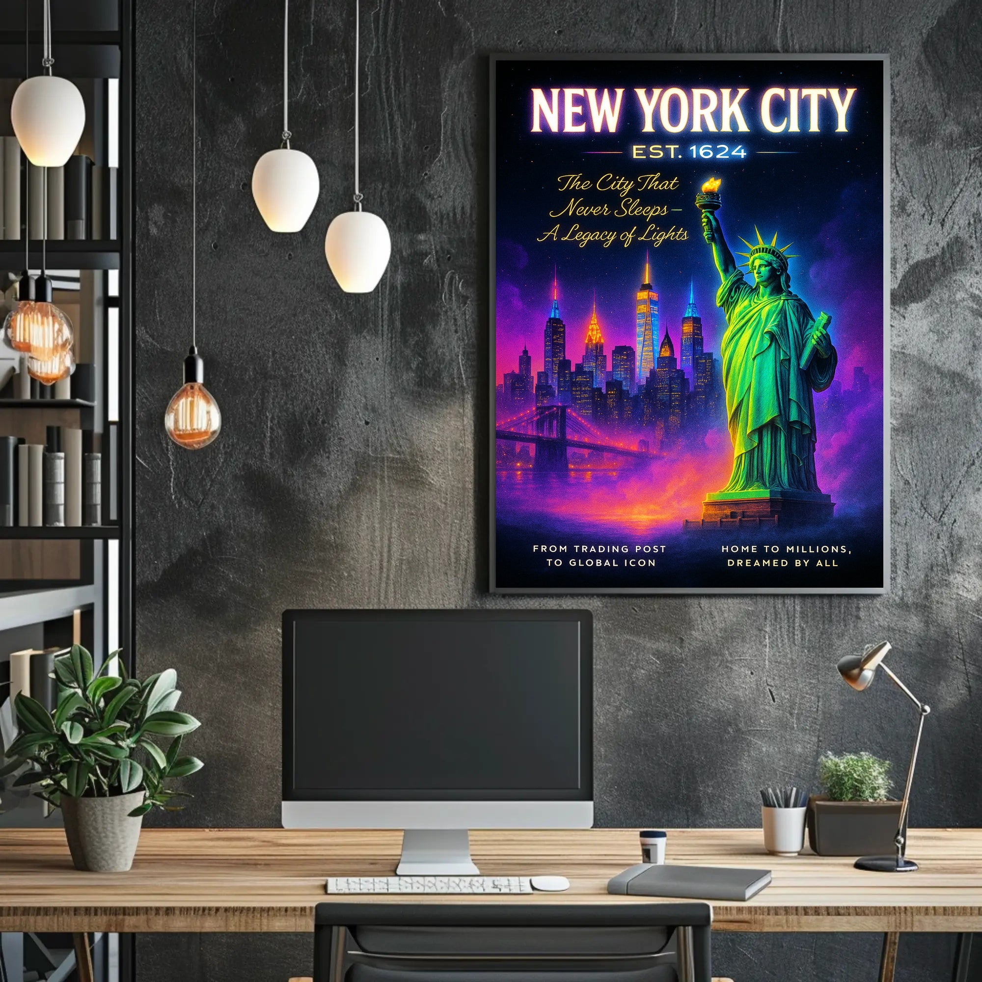 New York City A Legacy of Lights Poster PosterGoat