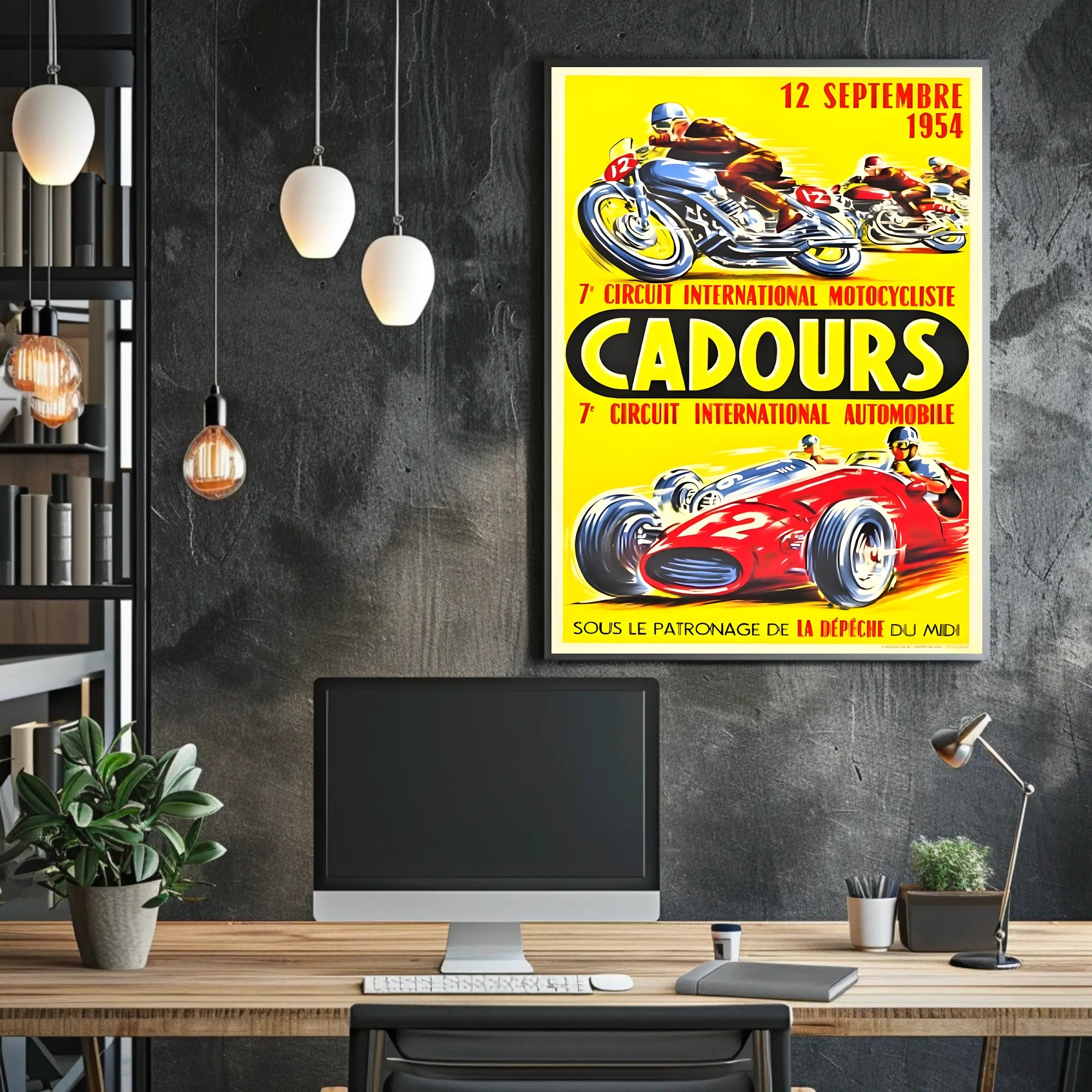 Cadours International Racing Event 1954 Poster