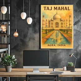 Taj Mahal Travel Photography Poster