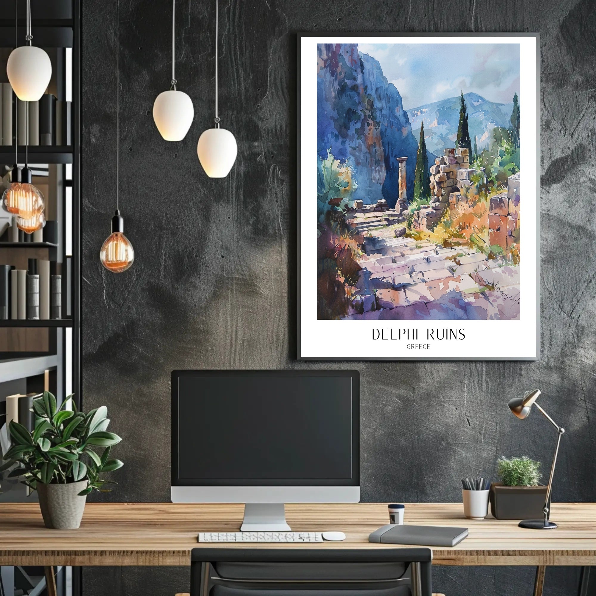 Delphi Ruins Poster PosterGoat