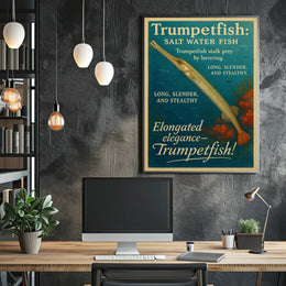 Trumpetfish Salt Water Elegance Poster