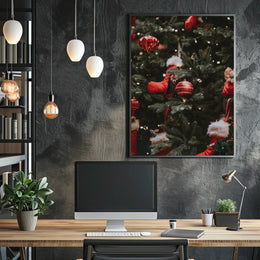 Christmas Tree Wonderland Festive Artistic Poster