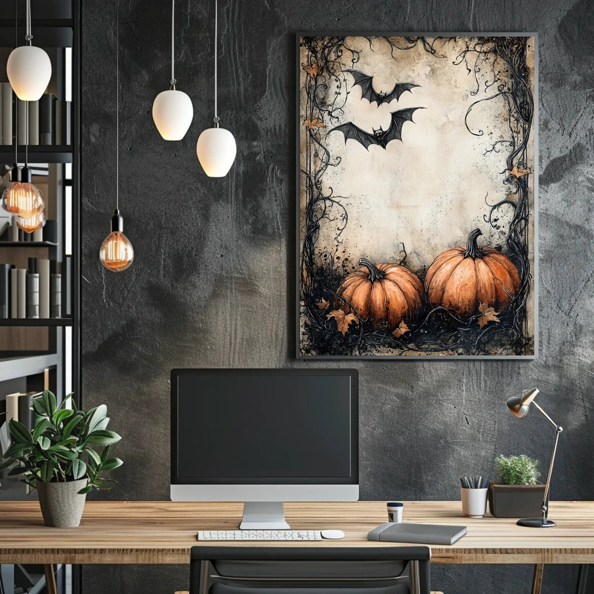 Halloween Vibe: Spooky Autumn Night Artistics Poster