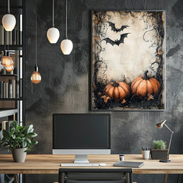 Halloween Vibe: Spooky Autumn Night Artistics Poster