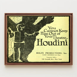 Houdini Robot Theater Vintage Advertisement - Cultural or Heritage Poster