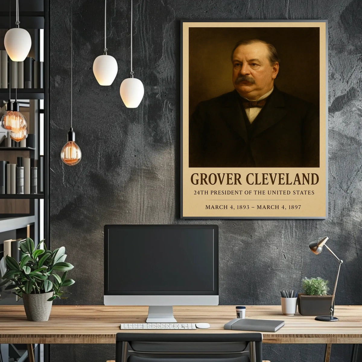 Grover Cleveland Classic Portrait Historical or Presidential Poster