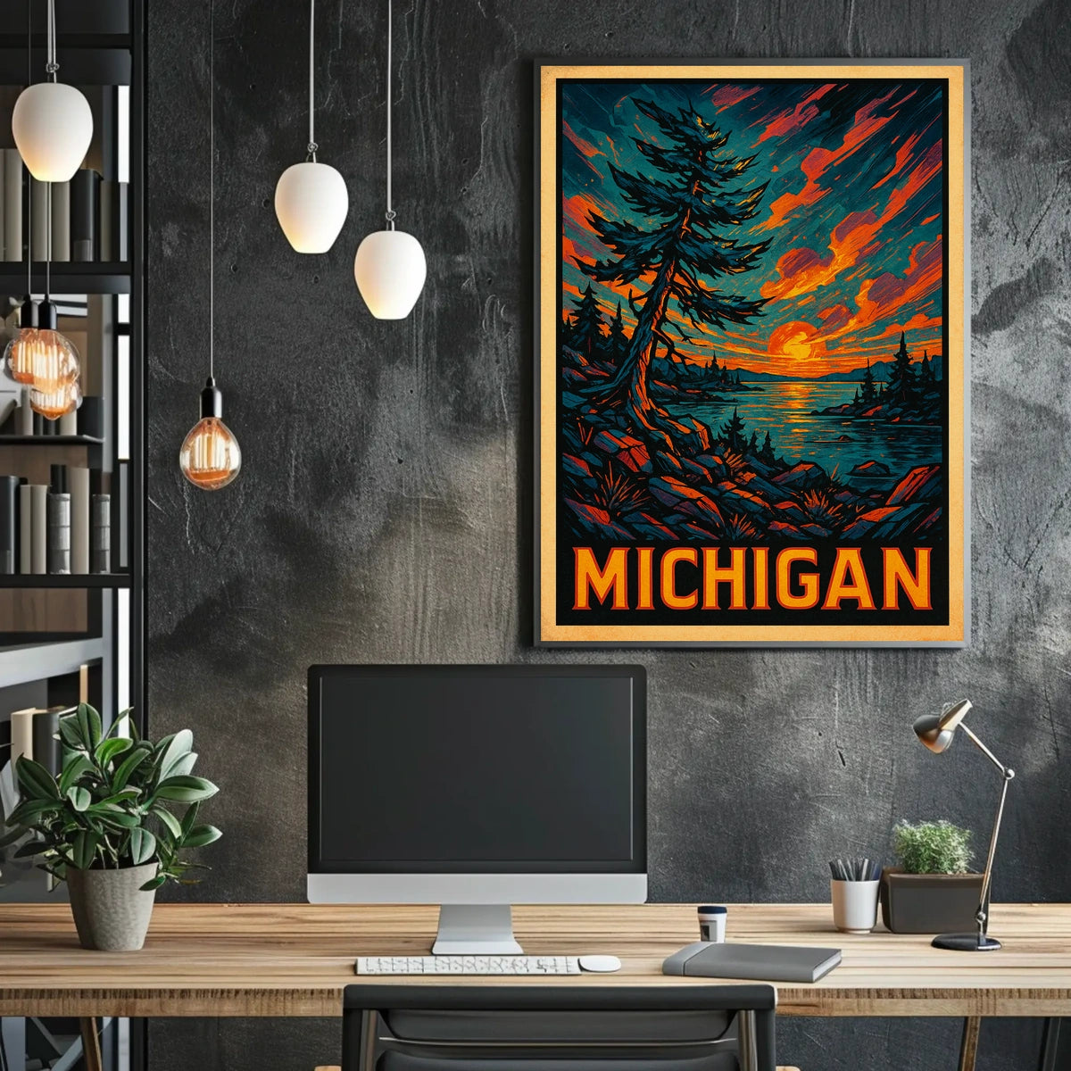Michigan Sunset Poster