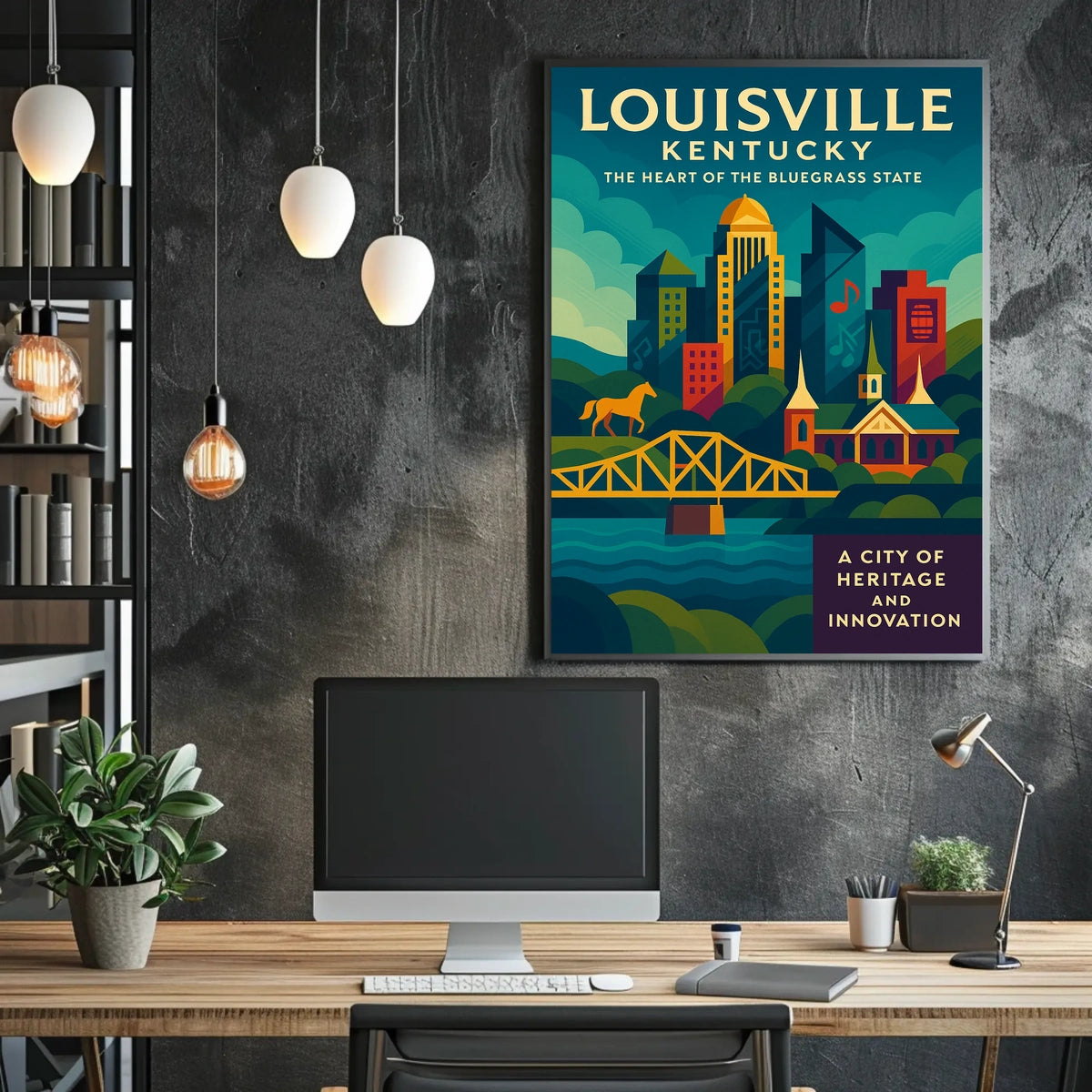 Louisville, Kentucky The Heart of the Bluegrass State Poster