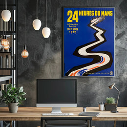Vintage 24 Heures Du Mans 1972 Art Print