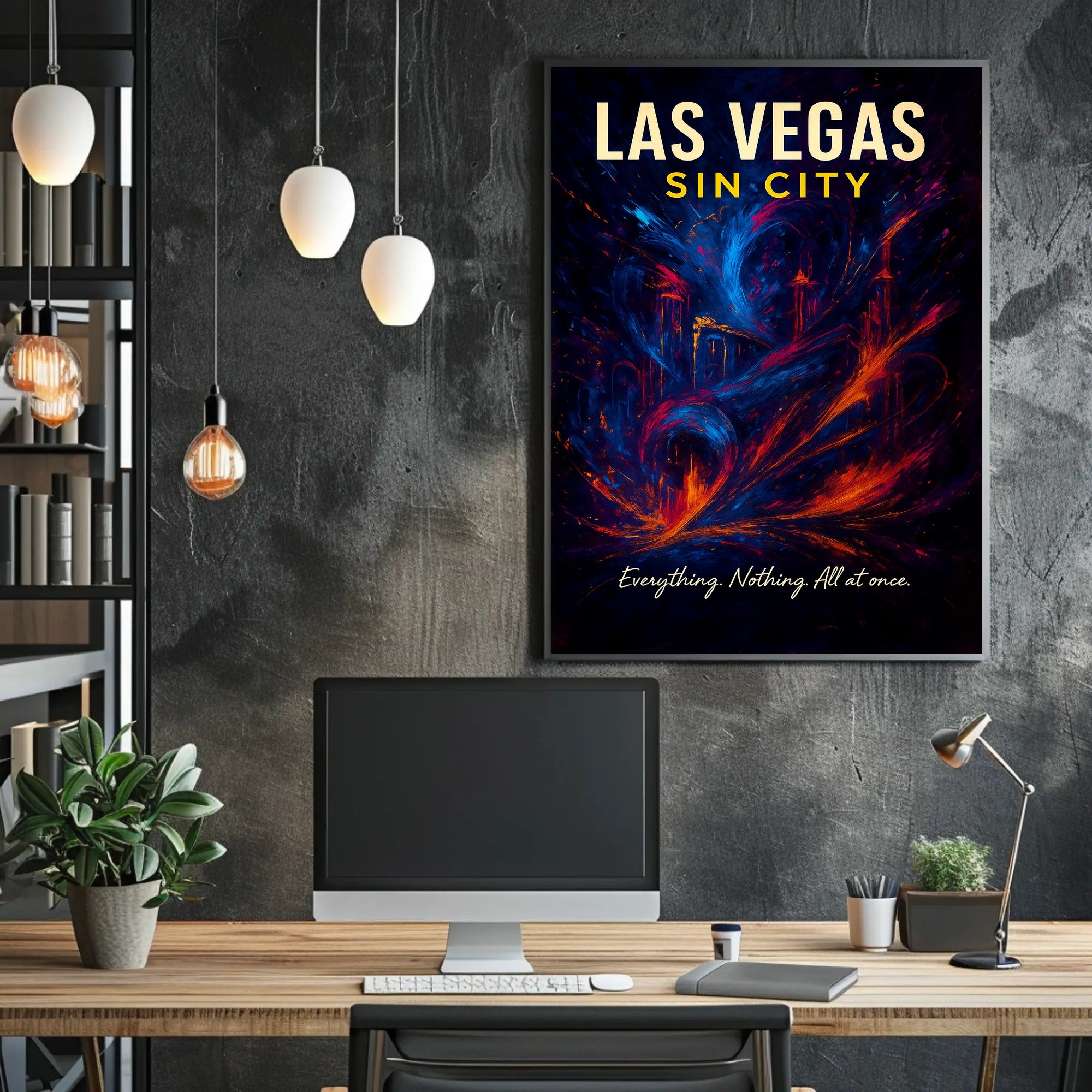 Las Vegas Sin City Vintage Poster Art Print PosterGoat