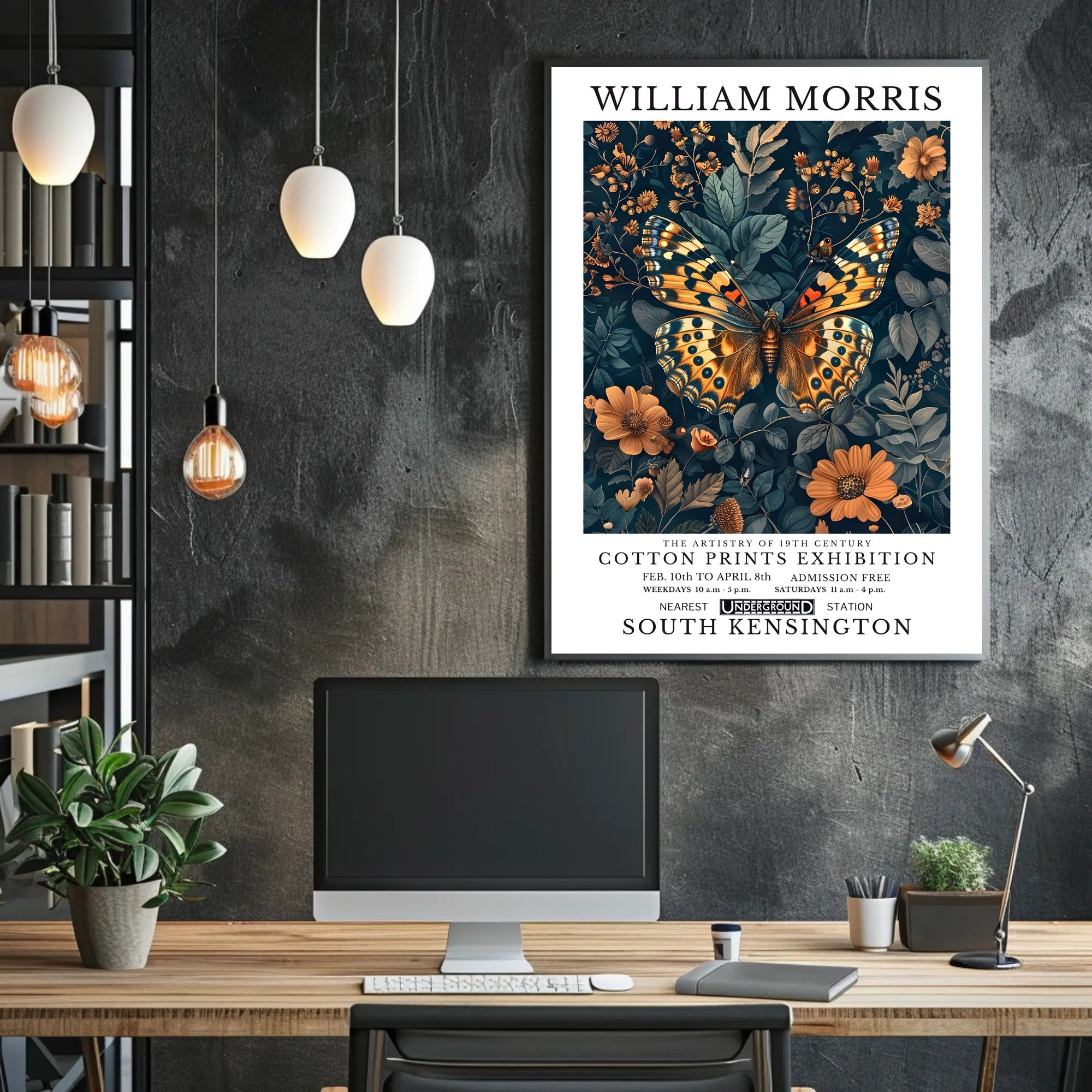 William Morris Exhibition Cotton Prints Cultural or Heritage Poster