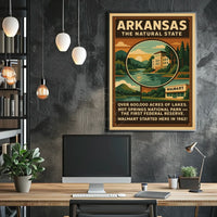 Arkansas Vintage Travel Poster