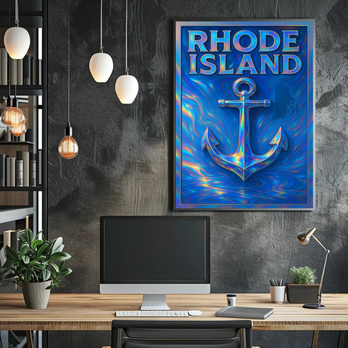 Rhode Island Nautical Poster