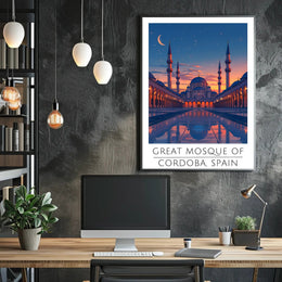 Great Mosque Twilight Serenity Cultural or Heritage Poster